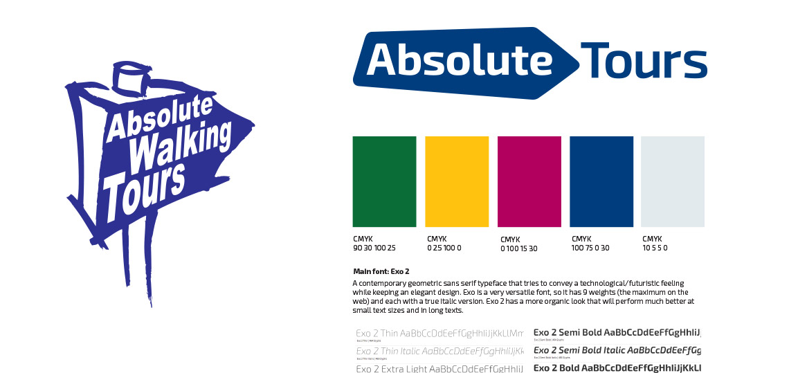 Absolute Tours Brand Identity Colors