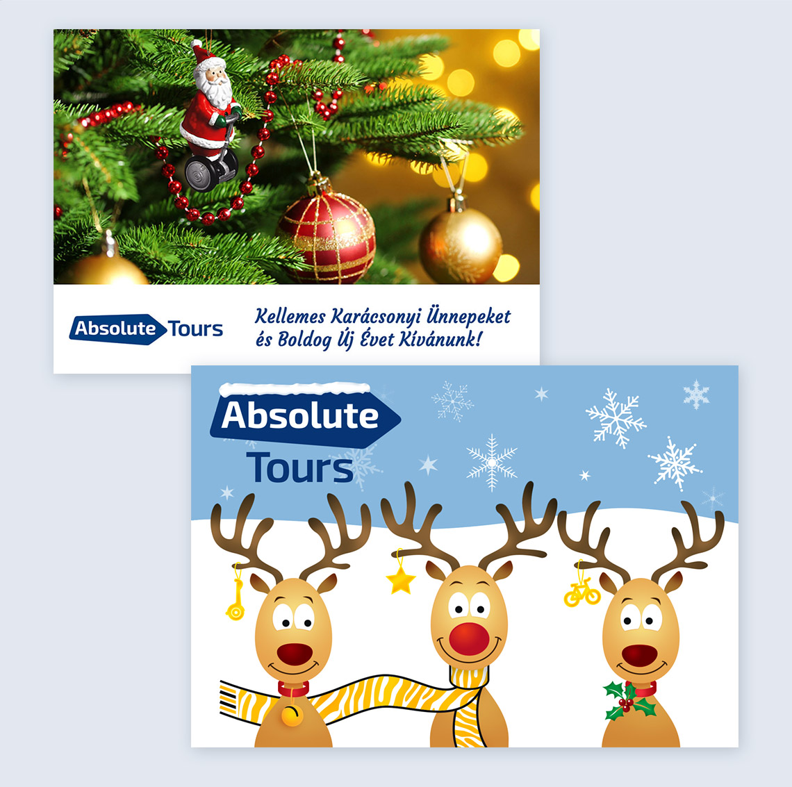 Absolute Tours Postcards design