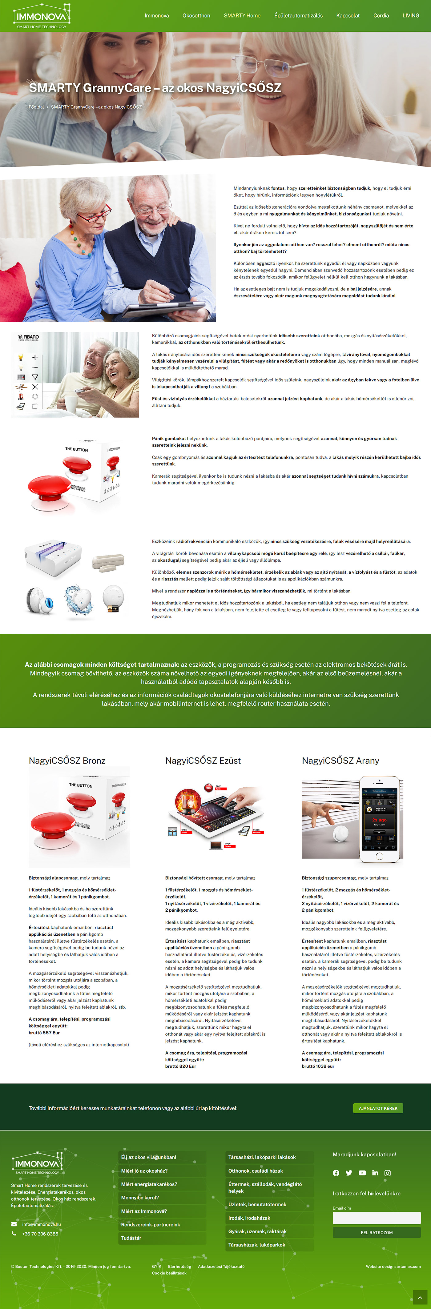 Immonova website design screenshot