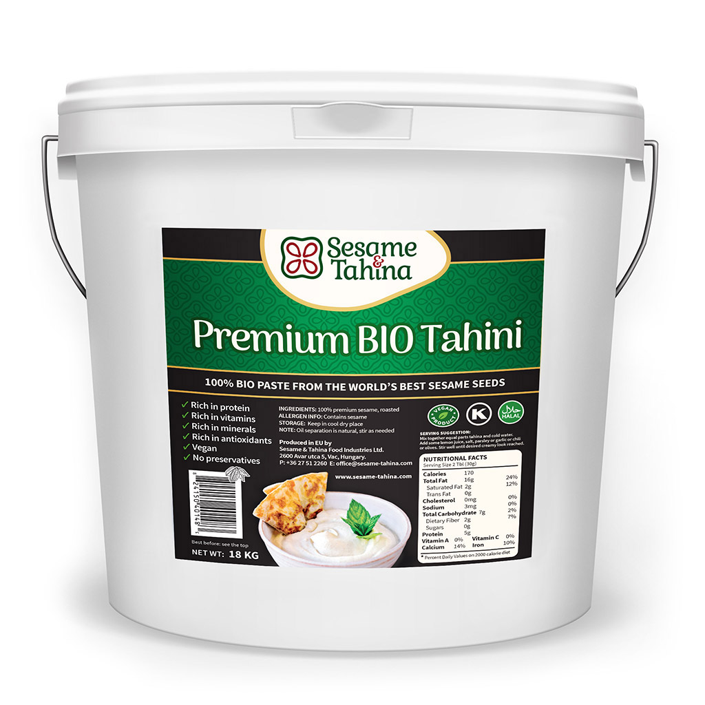 Sesame & Tahina Product Label Bucket Design