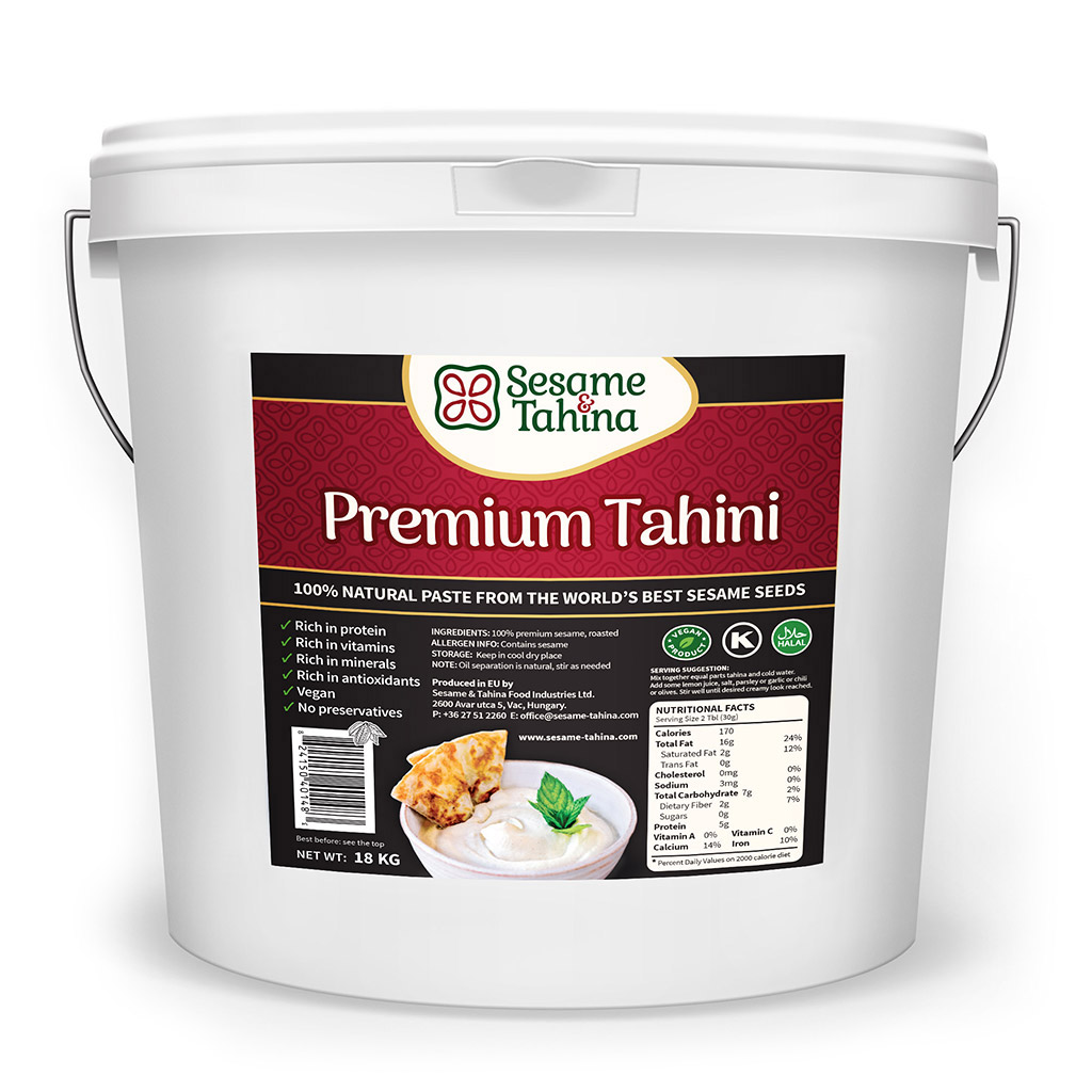 Sesame & Tahina Product Label Bucket Design