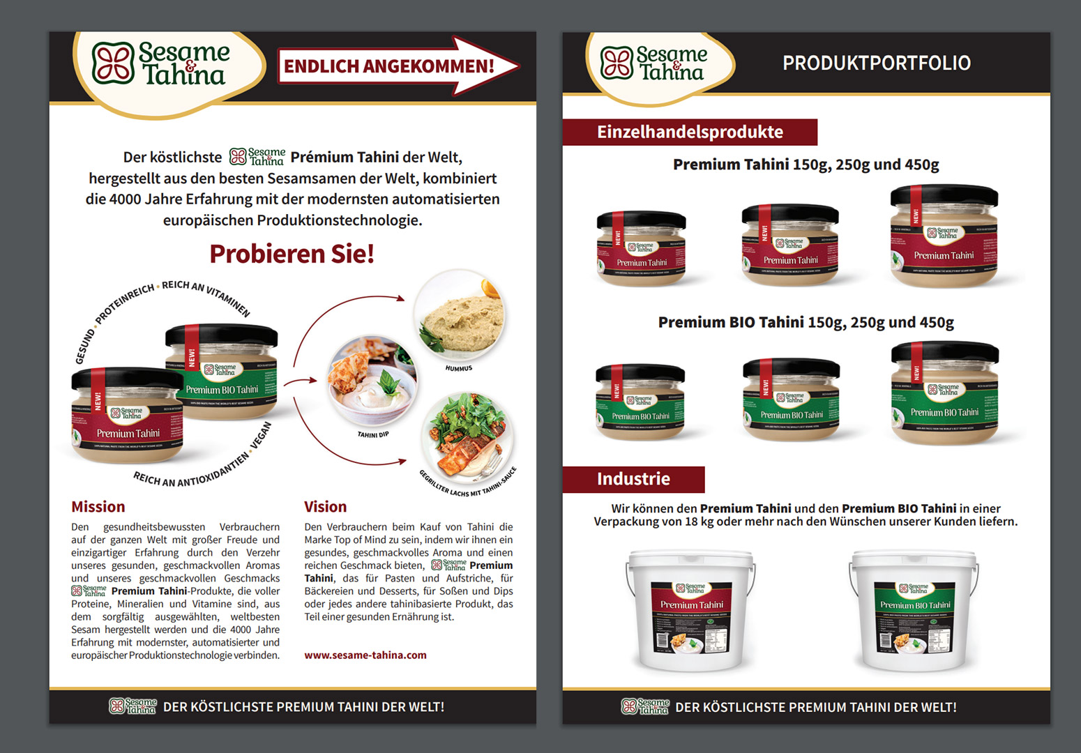 Sesame & Tahina Company Brochure Design