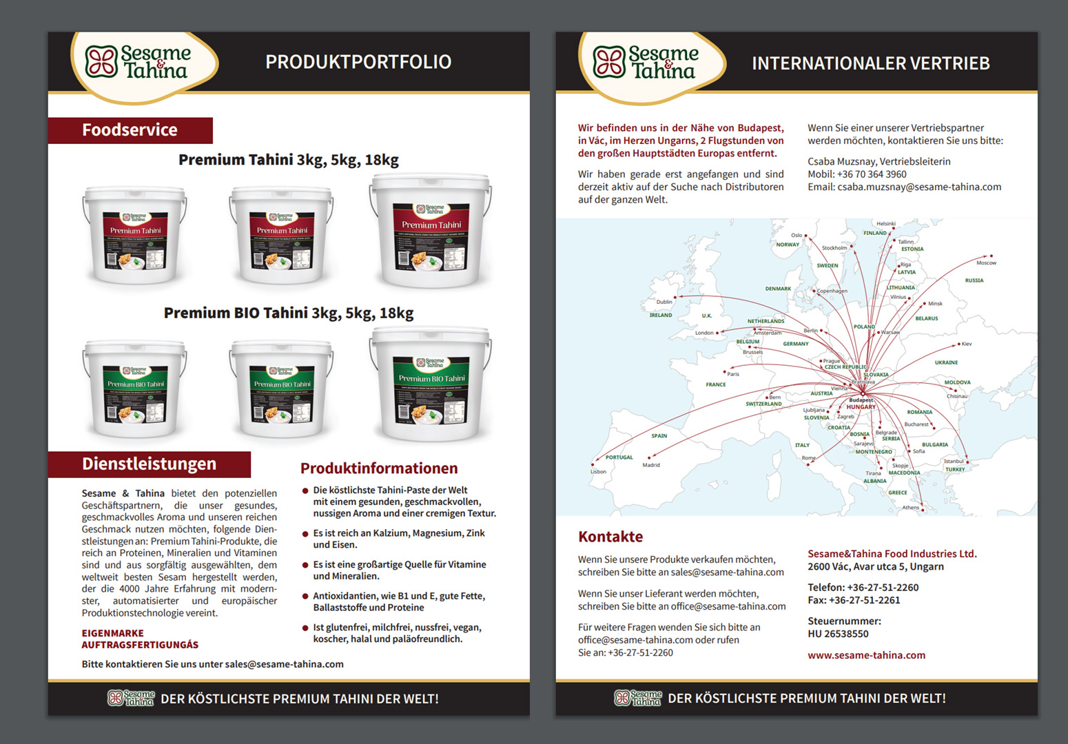 Sesame & Tahina Company Brochure Design