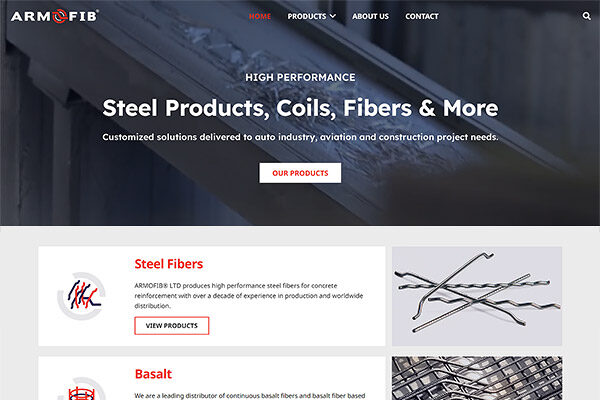 Armofib Company Website Design